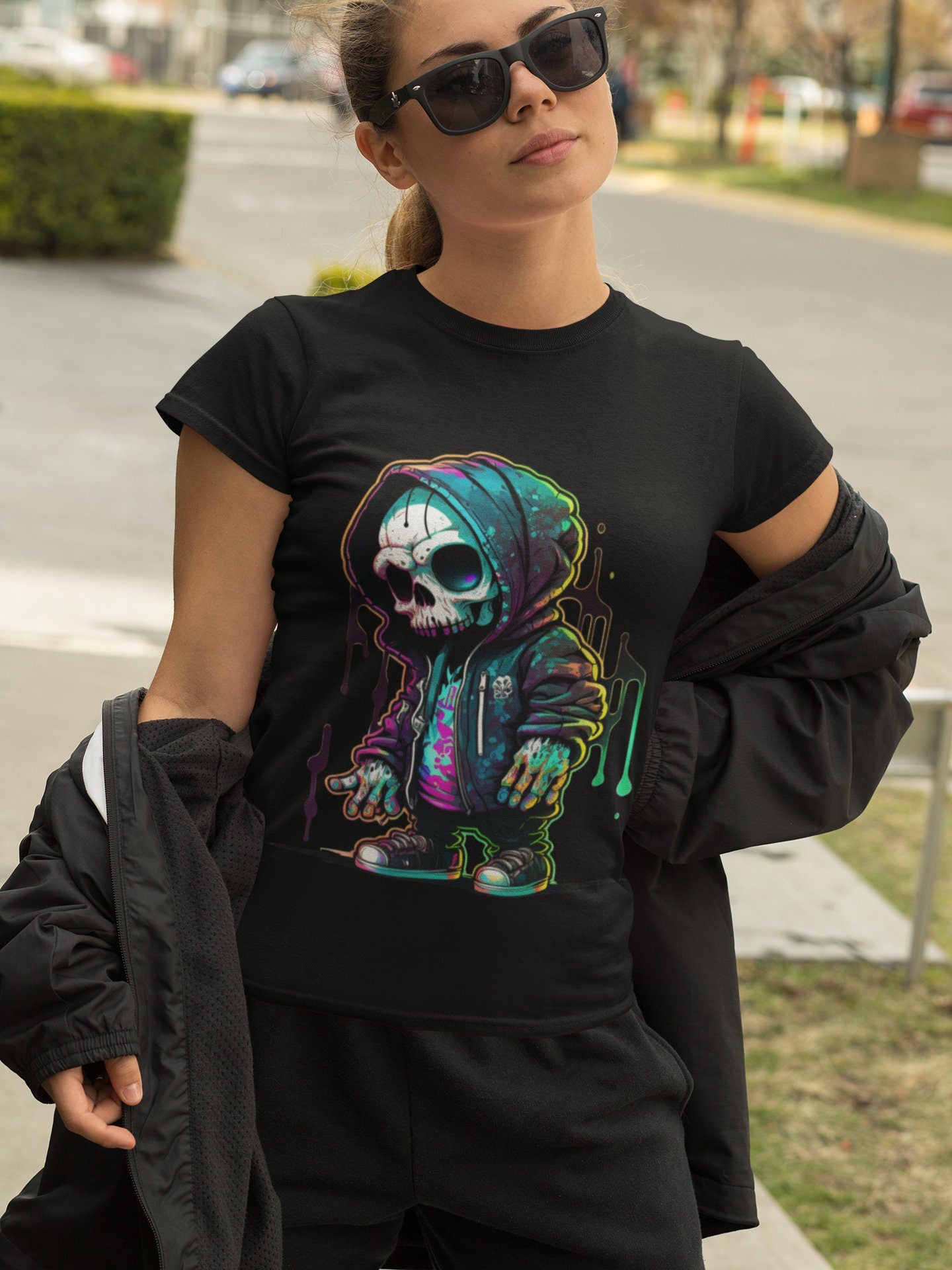 SKELETON MAN in Neon Colours digital image only 400 dpi Neon Skeleton Design hip hop skeleton ma cool printable