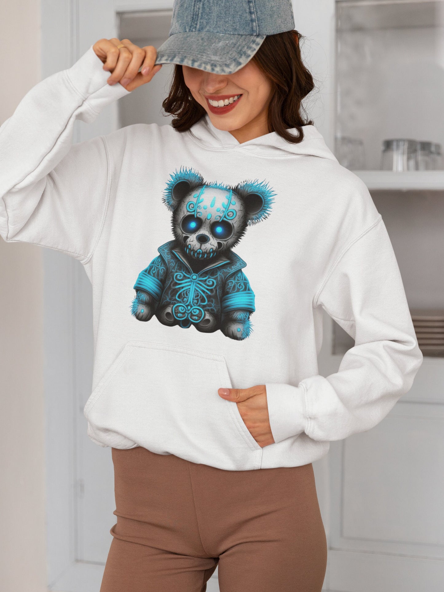 HALLOWEEN TEDDY BEAR digital image only 400 dpi transparent neon spooky scary and great for t-shirt designs