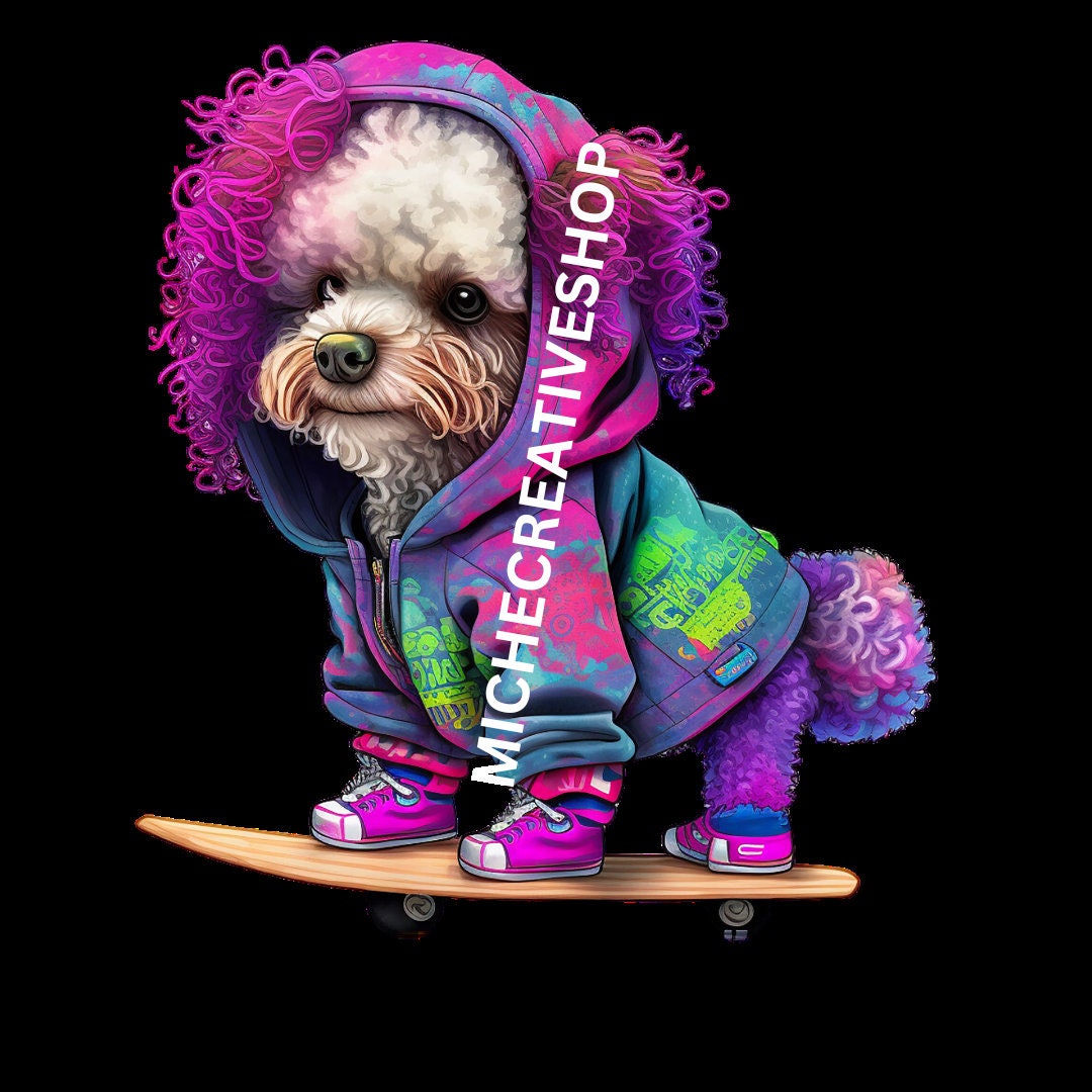 Poodle 30 hip hop cool digital images 400 dpi great designs for t-shirts and mugs awesome designs cavoodles printable
