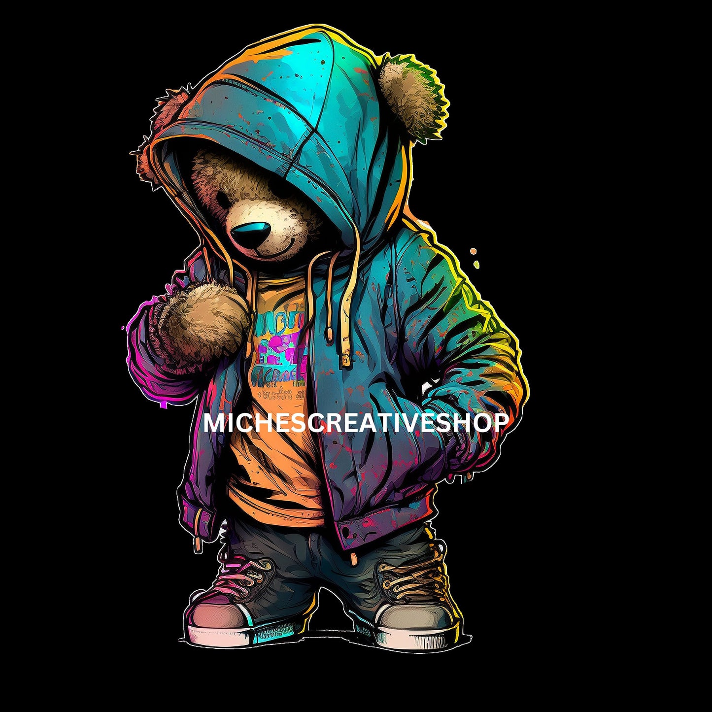TEDDY BEAR HIP digital image only and cool transparent background 400 dpi png beautiful colours awesome Teddy bear