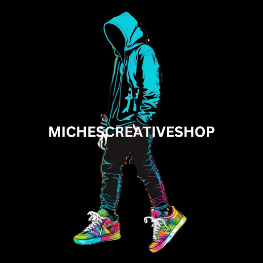 SKELETON faceless MAN  in Neon Colours digital image 400 dpi Neon Skeleton Design hip hop skeleton man great for t-shirt designs printable