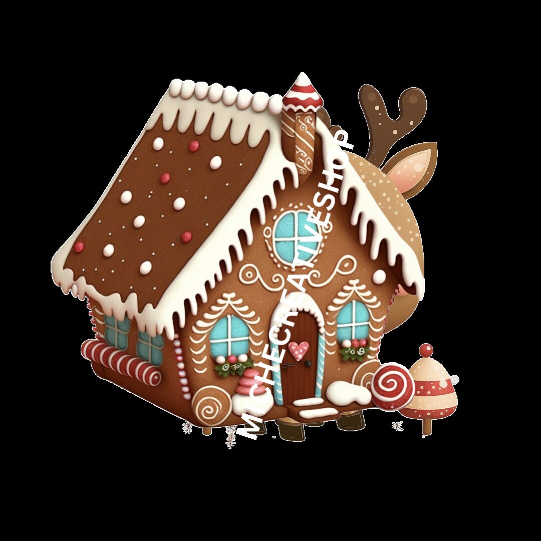 Xmas 30 clipart  Trees Reindeer Gingerbread house Gingerbread man Jingle bell Present Pudding Stockings Candy Cane and Santa