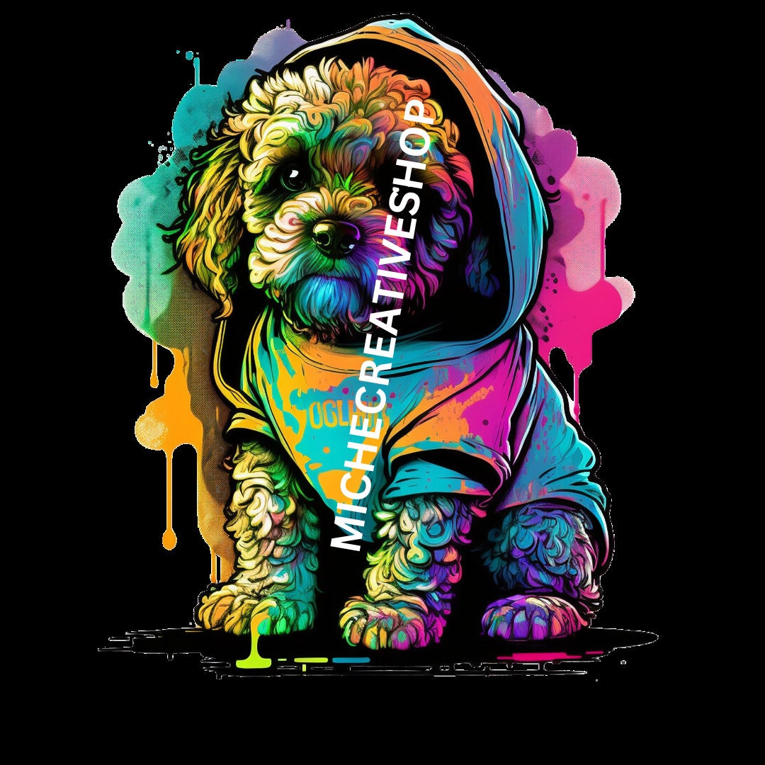 Poodle 30 hip hop cool digital images 400 dpi great designs for t-shirts and mugs awesome designs cavoodles printable