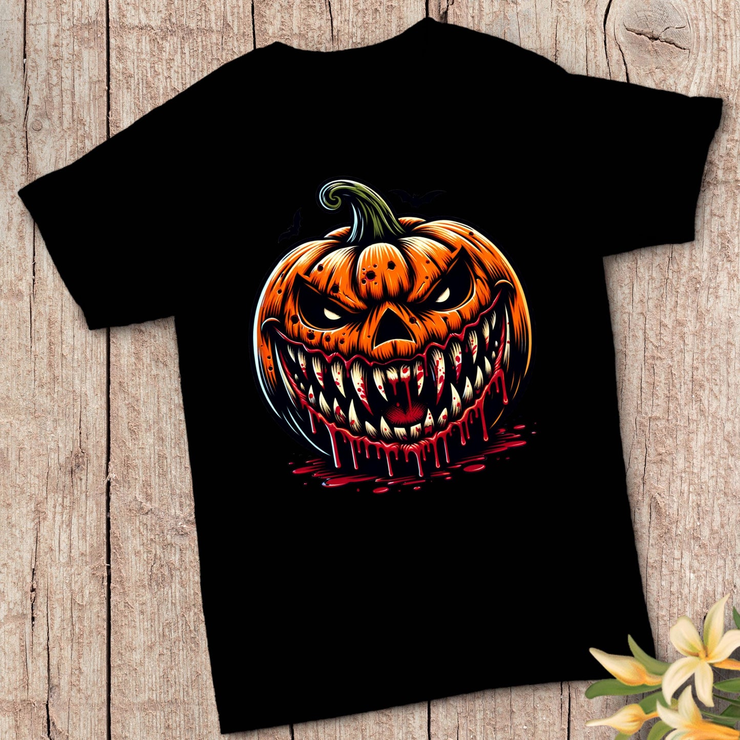 HALLOWEEN PUMPKIN Faces Creepy Jack o' Lantern Horror Art with Flames Claws Screams  Blood Spooky Scary Halloween Terrifying spooky digital
