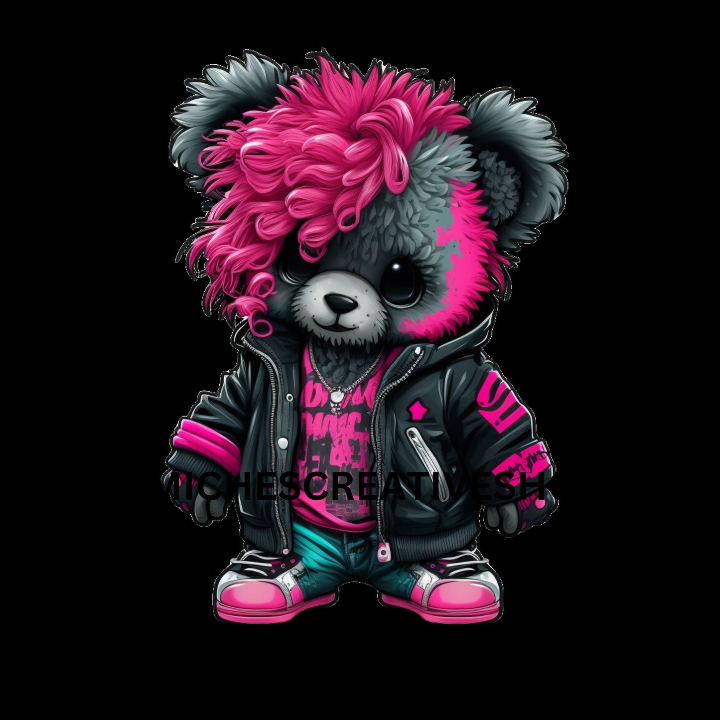 TEDDY BEAR SHE clip art hip hop cool transparent 400 dpi she teddy bear great t-shirt designs teddy bear hip hop printable