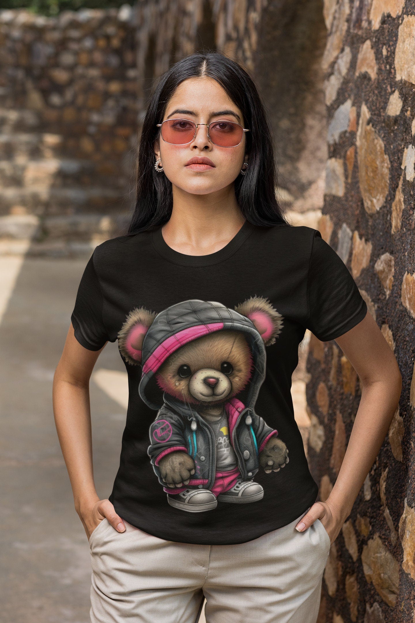 TEDDY BEAR SHE clip art hip hop cool transparent 400 dpi she teddy bear great t-shirt designs teddy bear hip hop printable