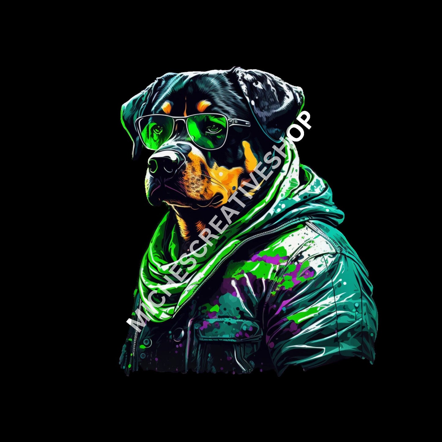 ROTTWEILER 10 pack Dogs cool hip hop clipart 400 dpi transparent beautiful colours great for T-shirt designs