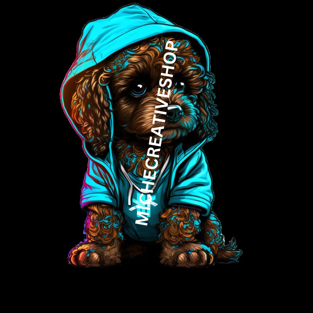 Poodle 30 hip hop cool digital images 400 dpi great designs for t-shirts and mugs awesome designs cavoodles printable