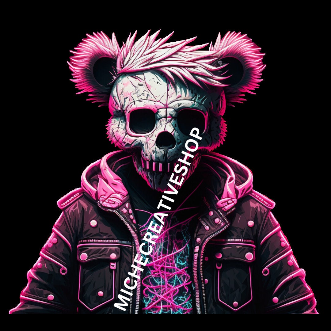 HALLOWEEN TEDDY BEAR digital image only spooky clip art awesome colourful and transparent 400 Dpi printable