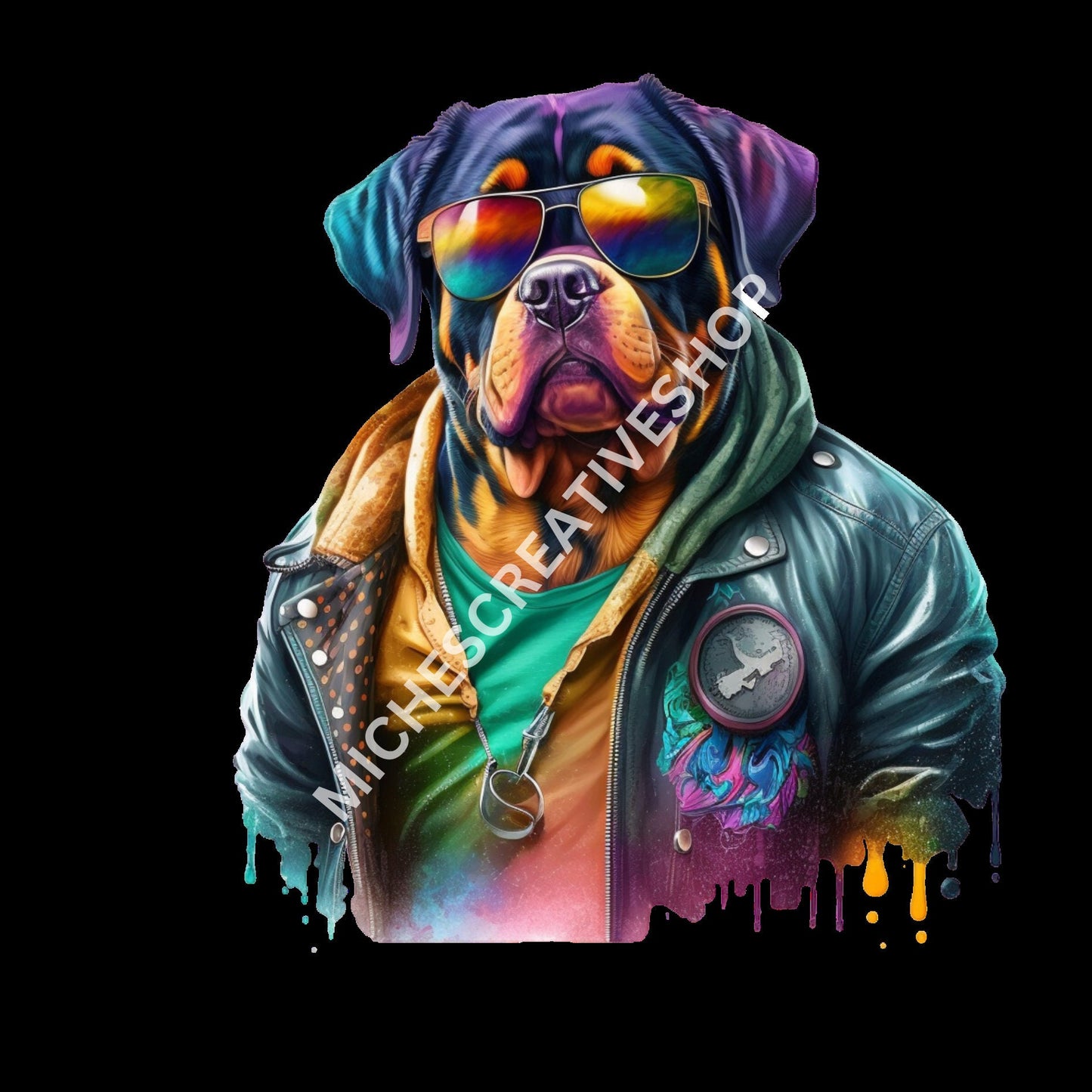 ROTTWEILER 10 pack Dogs cool hip hop clipart 400 dpi transparent beautiful colours great for T-shirt designs