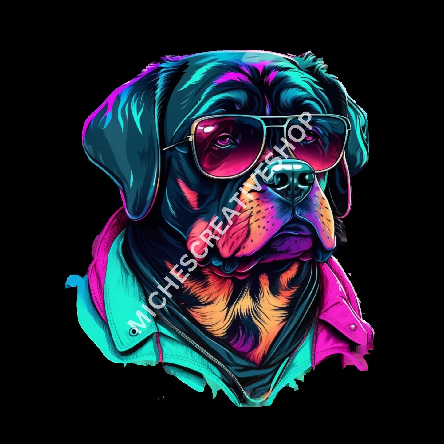 ROTTWEILER 10 pack Dogs cool hip hop clipart 400 dpi transparent beautiful colours great for T-shirt designs