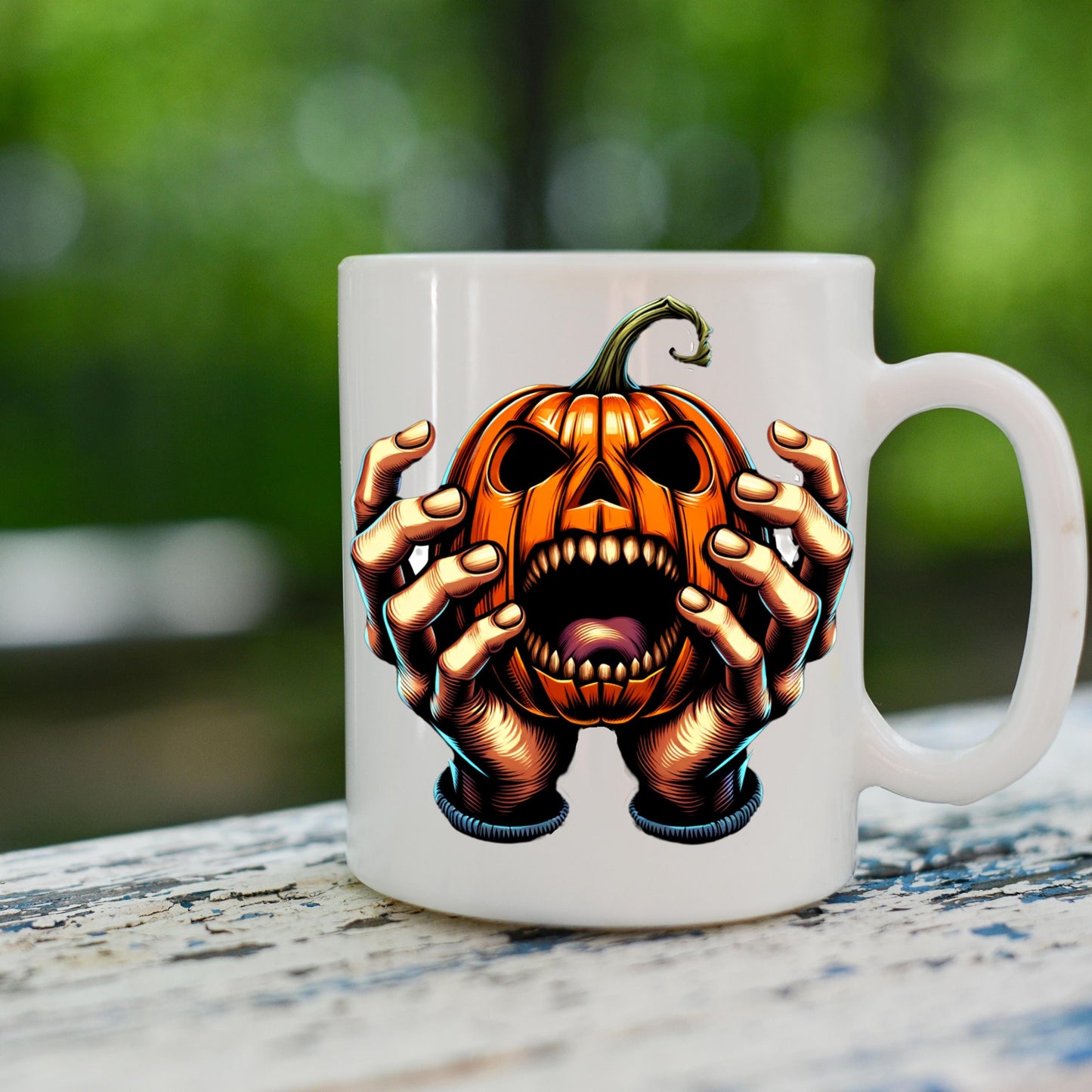 HALLOWEEN PUMPKIN Faces Creepy Jack o' Lantern Horror Art with Flames Claws Screams  Blood Spooky Scary Halloween Terrifying spooky digital