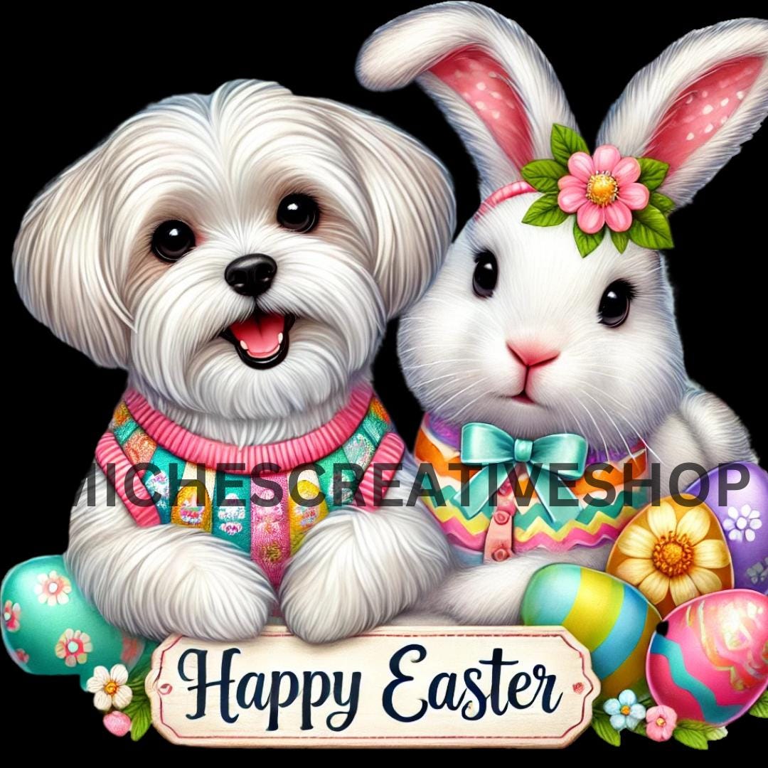 EASTER BUNNY 55 clip art Skeletons all breeds of dogs and animals panda meerkat dinosaur duck horse poodle rottweiler shih tzu printable