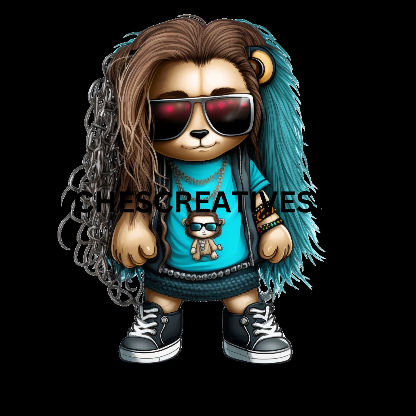 TEDDY BEAR girl clip art hip hop cool transparent 400 dpi she teddy bear great t-shirt designs teddy bear hip hop printable