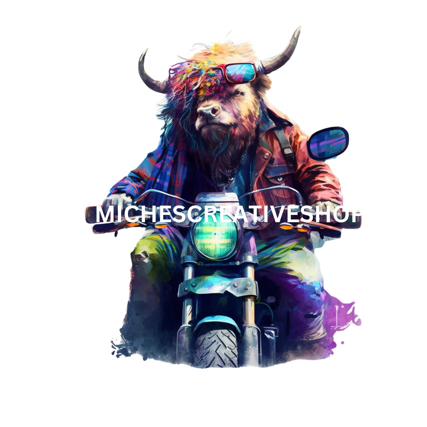 HIGHLAND COW Cool HipHop Highland cow skateboard and motorbike and cool ones love this clip art 400 dpi transparent printable
