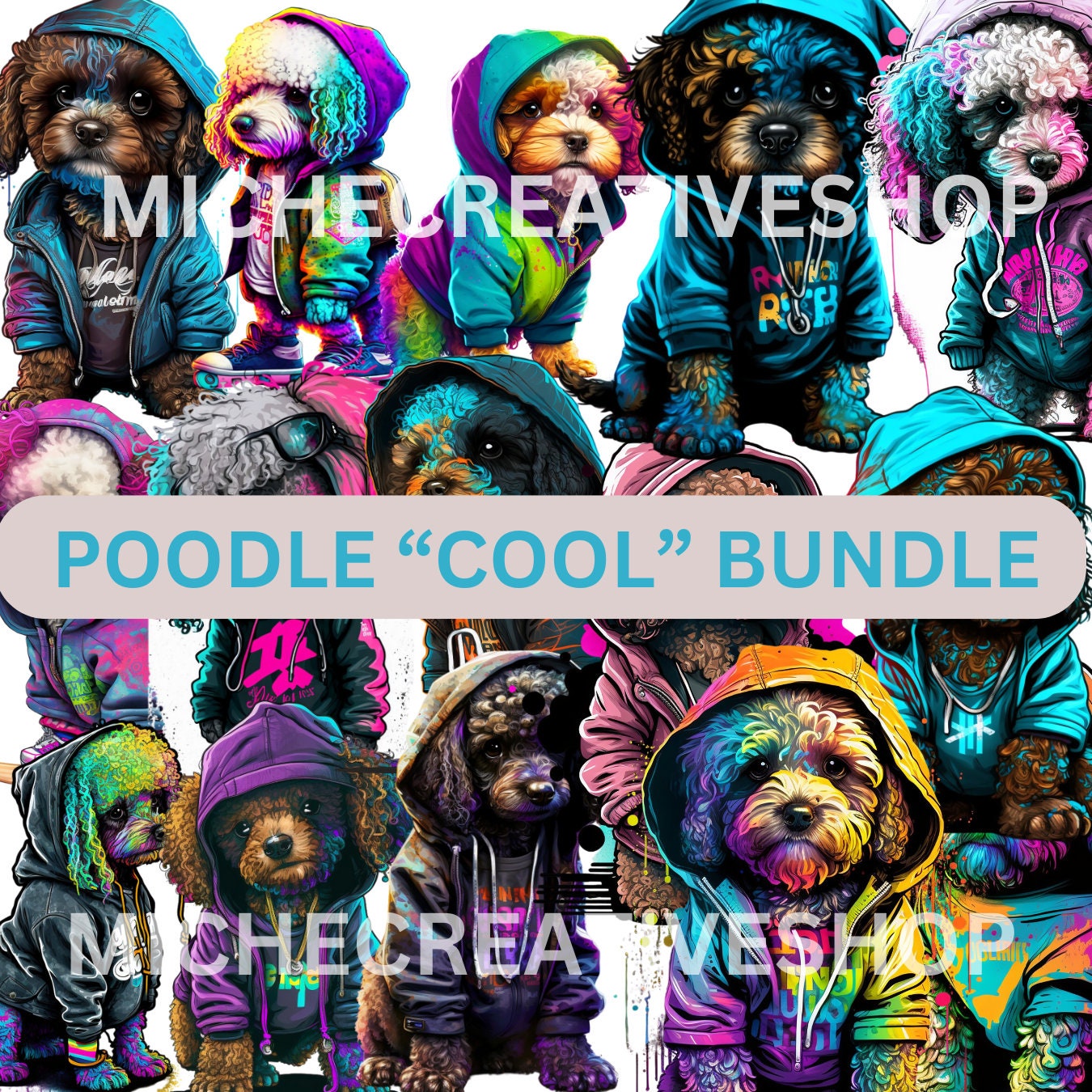 Poodle 30 hip hop cool digital images 400 dpi great designs for t-shirts and mugs awesome designs cavoodles printable
