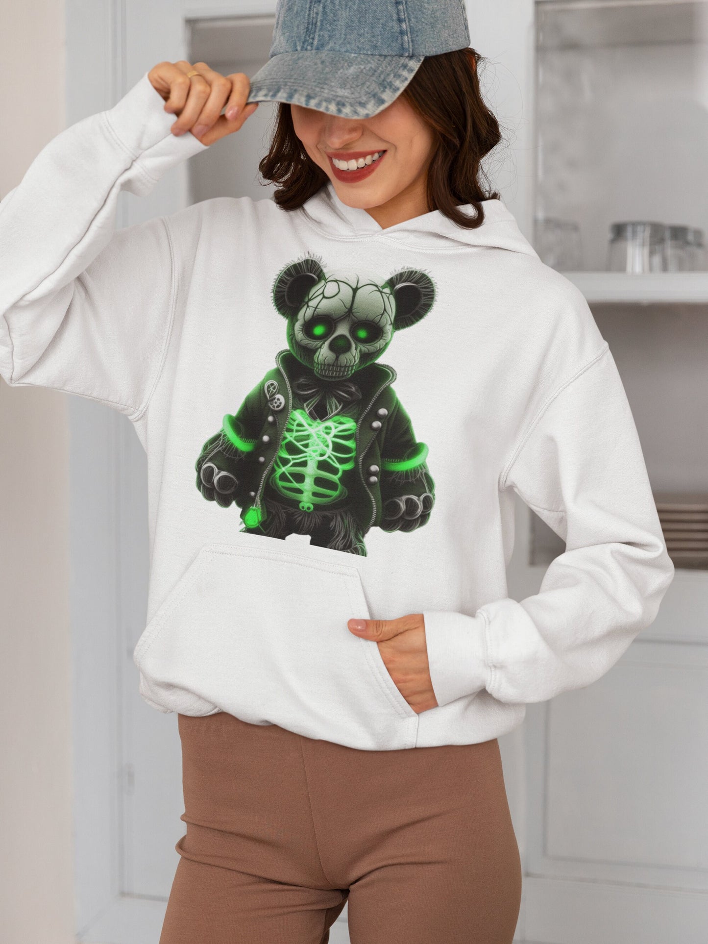HALLOWEEN TEDDY BEAR digital image only 400 dpi transparent neon spooky scary and great for t-shirt designs printable