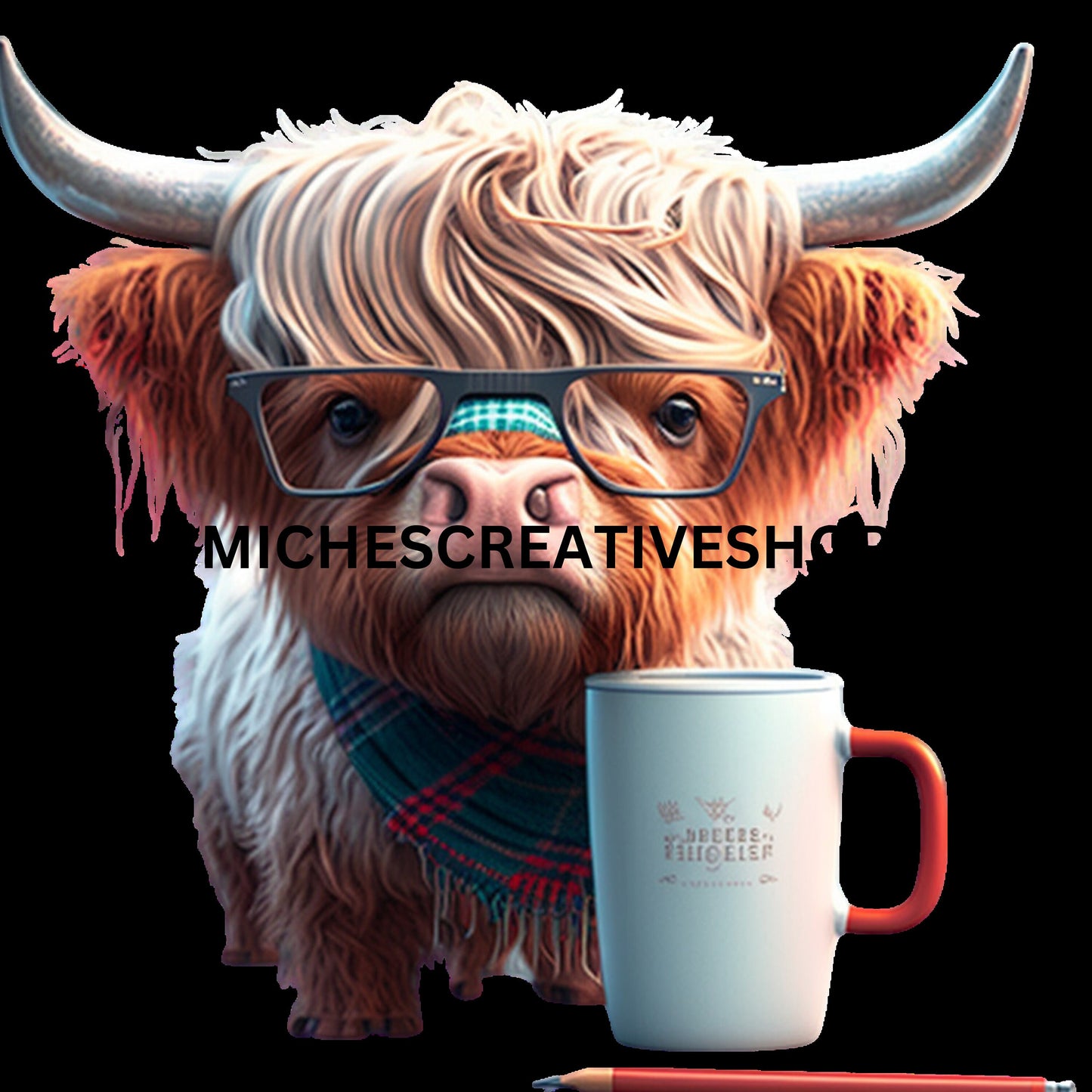HIGHLAND COW DIGITAL cute Highland Cow digital clip art 400 dpi so amazing cute great for t-shirts or mug designs