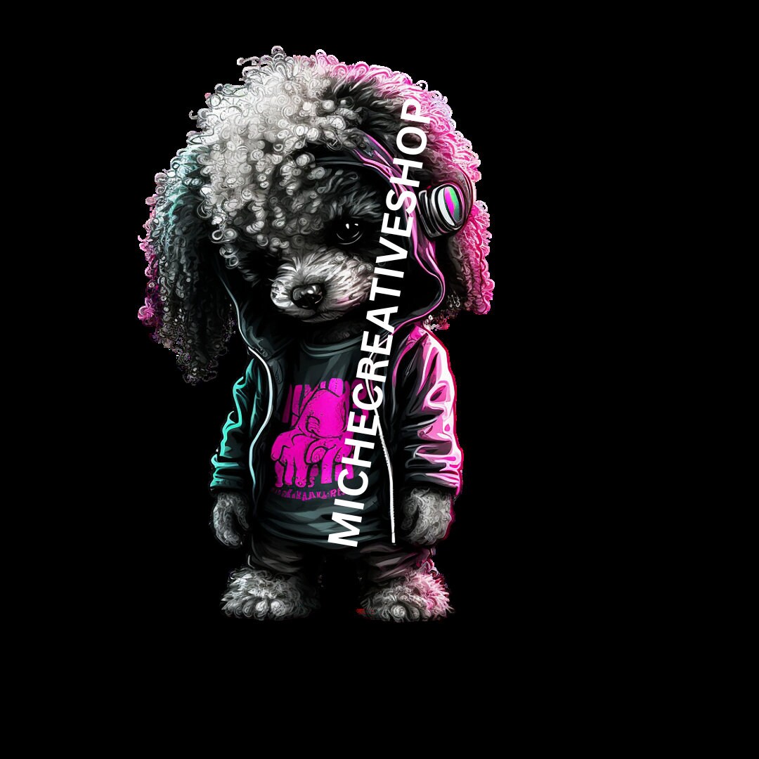 Poodle 30 hip hop cool digital images 400 dpi great designs for t-shirts and mugs awesome designs cavoodles printable