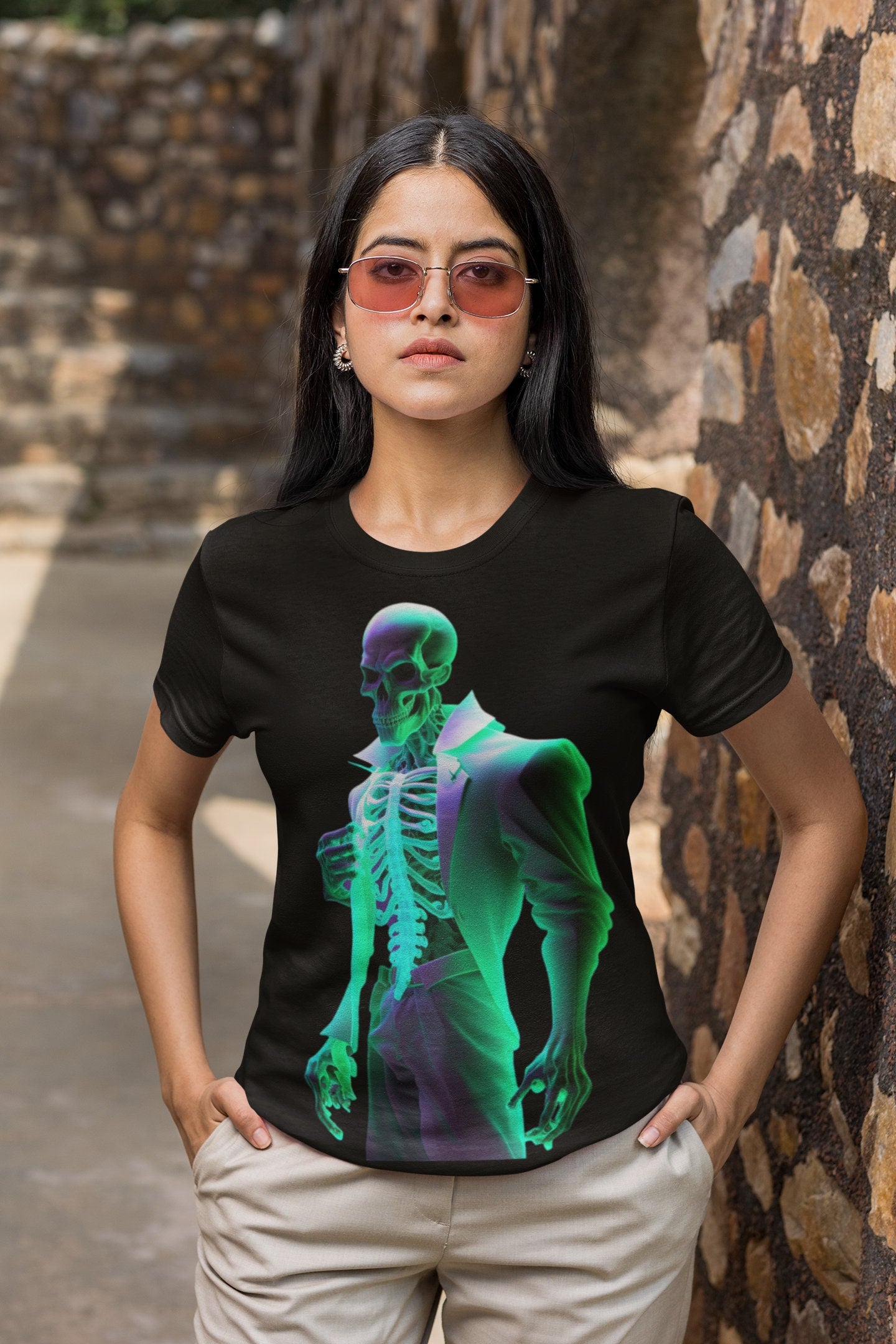 SKELETON GHOSTS  in Neon Colours digital image only 400 dpi Neon Skeleton Design hip hop skeleton man cool great for Halloween printable