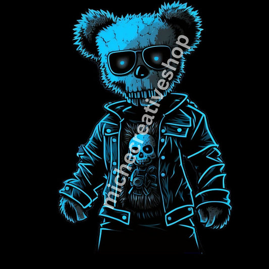 HALLOWEEN TEDDY BEAR clip art digital image only, transparent 400 Dpi and awesome colours printable