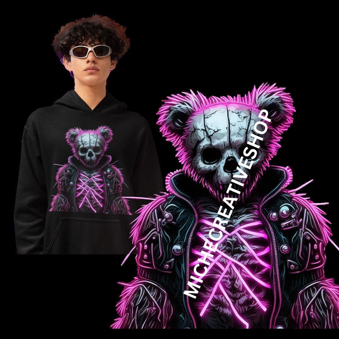 HALLOWEEN TEDDY BEAR clip art awesome colours digital image only 400 Dpi transparent and spooky printable