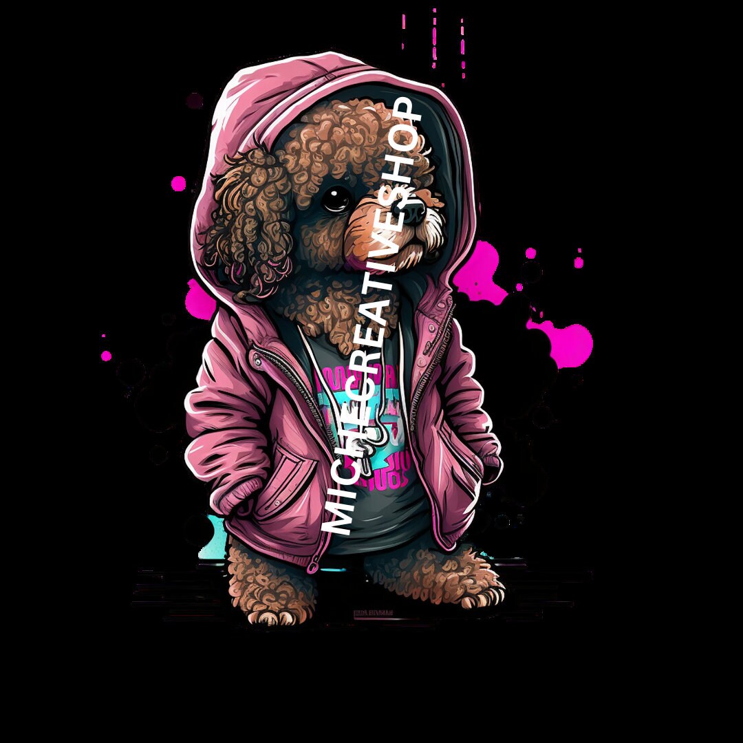 Poodle 30 hip hop cool digital images 400 dpi great designs for t-shirts and mugs awesome designs cavoodles printable