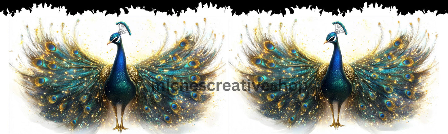 TUMBLER WRAP peacock feathers  Elegant Glitter Feathers Sublimation Design Digital Download for Stanley Style Cups feather design