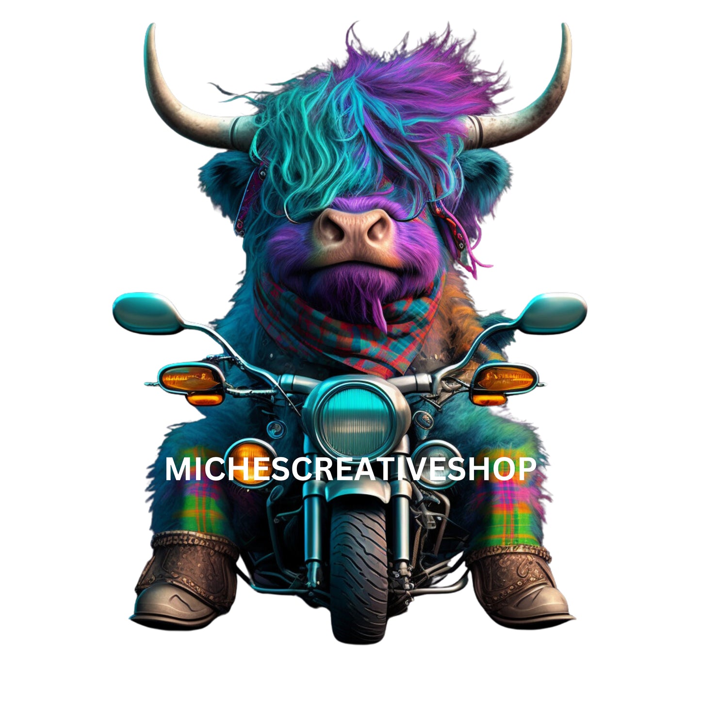 HIGHLAND COW Cool HipHop Highland cow skateboard and motorbike and cool ones love this clip art 400 dpi transparent printable