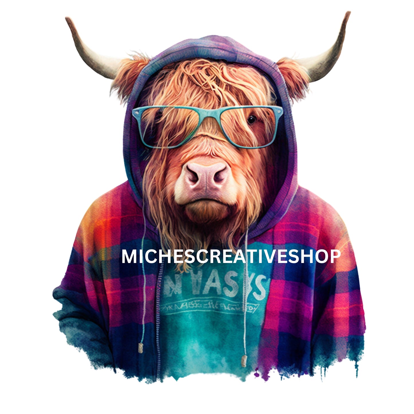 HIGHLAND COW Cool HipHop Highland cow skateboard and motorbike and cool ones love this clip art 400 dpi transparent printable